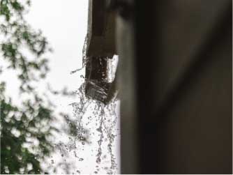 Gutter overflowing