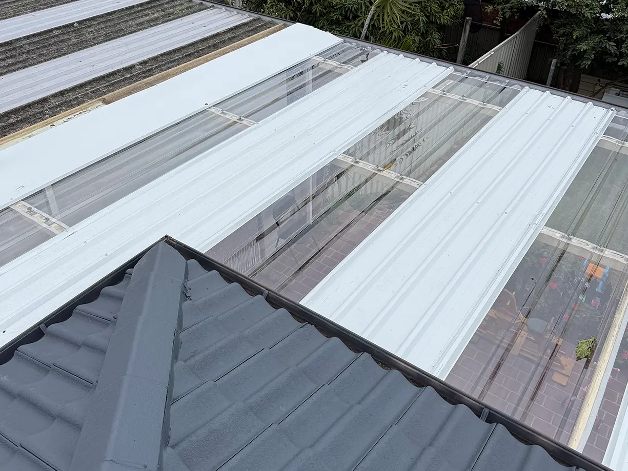 Completed patio roofing work in Casula NSW