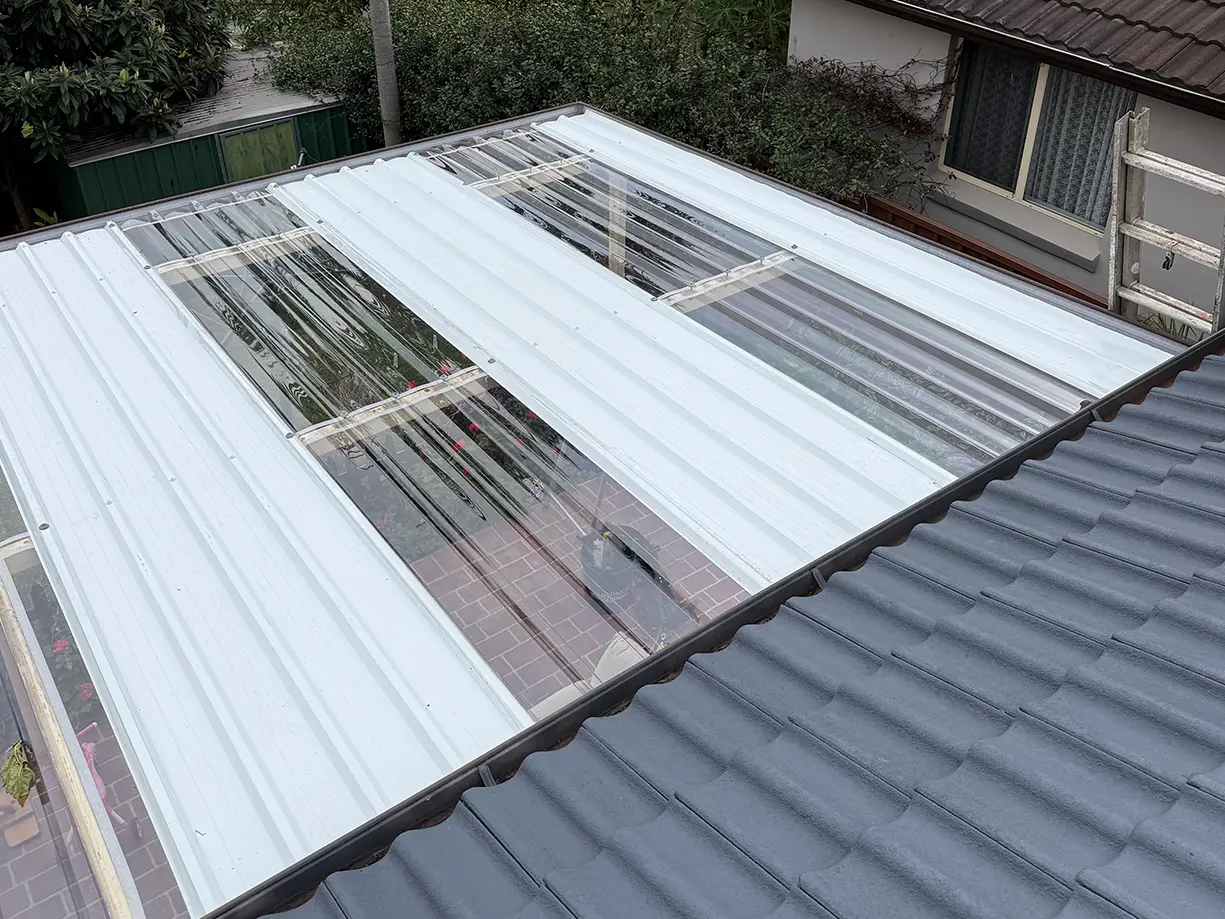 Completed patio roofing work in Casula NSW