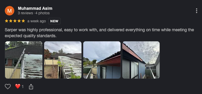 Customer review for gutter & fascia replacement in Guildford