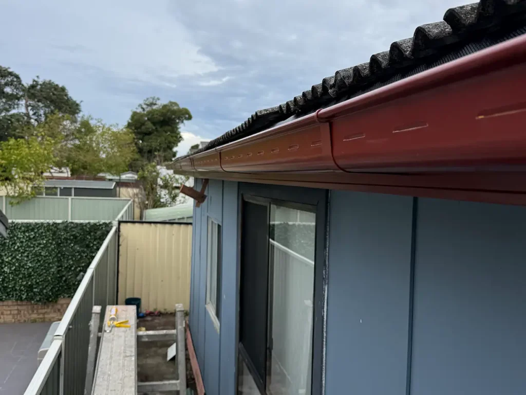 Completed gutter fascia and COLORBOND downpipe work in Guildford NSW
